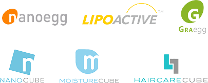 nanoegg LIPOACTIVE GRAegg NANOCUBE MOISTURECUBE HAIRCARECUBE